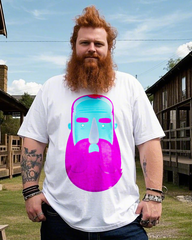 Stylish Mustache Men's Plus Size Short Sleeve T-Shirt