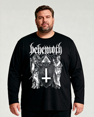 Behemoth Men's Big & Tall Long Sleeve Cotton T-Shirt