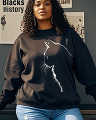 Sweat-shirts grande taille pour femmes Black Cat