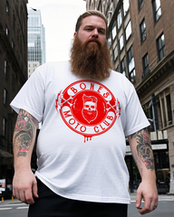 Bones Moto Club Red Men's 100% Cotton Big & Tall T-Shirt