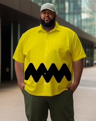 Men's Charlie Brown Plus Size Short Sleeve Shirt