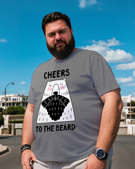 Cheers to the Beard Men's 100% Cotton Big & Tall T-Shirt