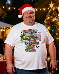 Christmas Movie Cassette Men's Cotton Big & Tall T-shirt