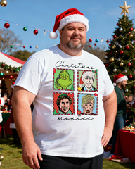 Christmas Movie Home Alone Grinch Men's Cotton Big & Tall T-shirt