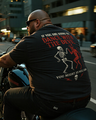 DANCE WITH THE DEVIL Men's Big & Tall 100% Cotton T-Shirt