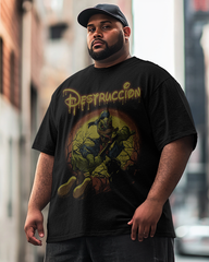 Herren DESTRUCCION T-Shirt Übergröße