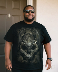 DRACO SKULL Men's Plus Size T-Shirt & Shorts Set