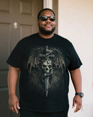 DRACO SKULL Men's Plus Size T-Shirt & Shorts Set