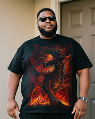 DRACONIS Men's Plus Size T-Shirt & Shorts Set