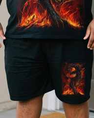 DRACONIS Men's Plus Size T-Shirt & Shorts Set