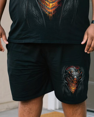 DRACONIS Men's Plus Size T-Shirt & Shorts Set