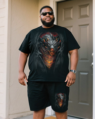 DRACONIS Men's Plus Size T-Shirt & Shorts Set