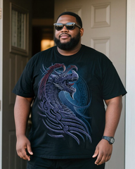 DRAGON BORNE Men's Plus Size T-Shirt & Shorts Set