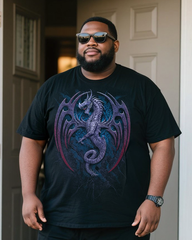 DRAGON BORNE Men's Plus Size T-Shirt & Shorts Set