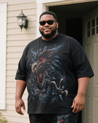 DRAGON'S LAIR Men's Plus Size T-Shirt & Shorts Set