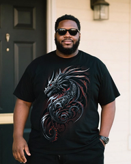 DRAGON SHARDS Men's Plus Size T-Shirt & Shorts Set