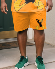 Daffy Duck Men's Plus Size T-Shirt & Shorts Suit