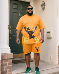 Daffy Duck Men's Plus Size T-Shirt & Shorts Suit