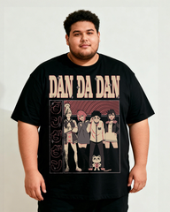 DanDaDan Character Panel Men's Big & Tall Cotton T-shirt