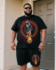 Dungeon Master Men's Plus Size T-Shirt & Shorts Set