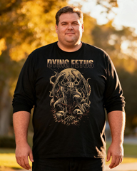 Dying Fetus Men's Big & Tall Long Sleeve Cotton T-Shirt