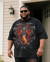 FIRE DRAGON Men's Plus Size T-Shirt & Shorts Set