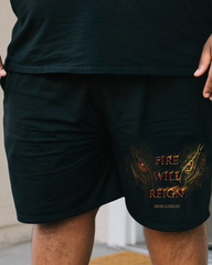 FIRE WILL REIGN Men's Plus Size T-Shirt & Shorts Sets