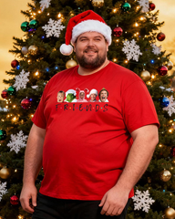 Friends christmas Men's Cotton Big & Tall T-shirt