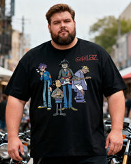 GORILLAZ Men's Music Big & Tall 100% Cotton T-Shirt