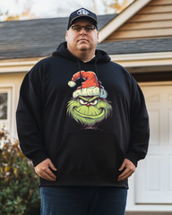 Men's Grinch Hat Cotton Big & Tall Hoodie