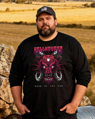 HELLHOUND Men's Big & Tall Long Sleeve Cotton T-Shirt