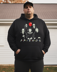 Men's Halloween Friends Cotton Big & Tall Hoodie