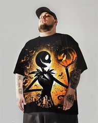 Halloween Skull Men's Plus Size Short Sleeve T-Shirt