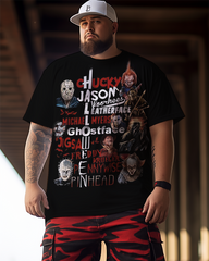 Men's Halloween Horror Movie Killers Plus Size T-Shirt