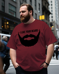 I Like Your Beard Men's Plus Size Short Sleeve T-Shirt