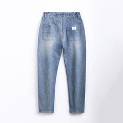 Plus Size Men's Loose Fit Stretch Ankle Jeans