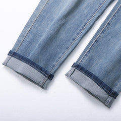 Plus Size Men's Loose Fit Stretch Ankle Jeans