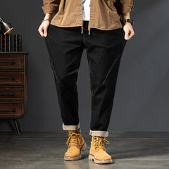 Plus Size Men's Elastic Waist Jeans,Stretch Denim Pants