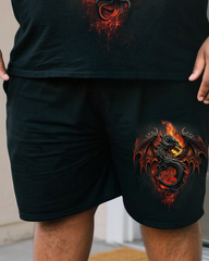 INFERNAL DUEL Men's Plus Size T-Shirt & Shorts Sets