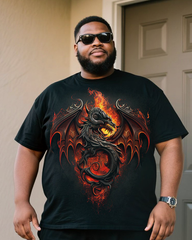 INFERNAL DUEL Men's Plus Size T-Shirt & Shorts Sets