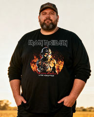 IRON MAIDEN Men's Big & Tall Long Sleeve Cotton T-Shirt