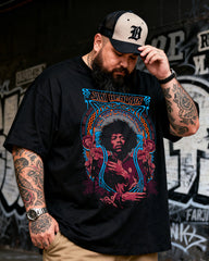J HENDRIX Men's Music Big & Tall 100% Cotton T-Shirt