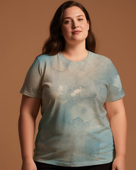 Gradient Tie-dye Women's Plus Size T-shirts