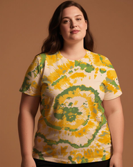 Gradient Tie-dye Women's Plus Size T-shirts