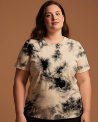Gradient Tie-dye Women's Plus Size T-shirts