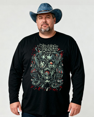 JUNGLE ROT Men's Big & Tall Long Sleeve Cotton T-Shirt