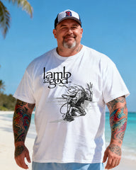 LAMB OF GOD Men's Music Big & Tall 100% Cotton T-Shirt