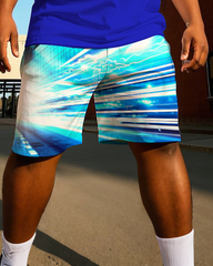 LEO Men's Plus Size T-Shirt & Shorts Suit