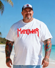 MANOWAR Men's Music Big & Tall 100% Cotton T-Shirt