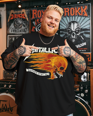 Metallica Mondays Head Back To The Summer Men's Plus Size Cotton T-Shirt